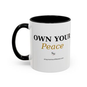 Accent Coffee Mug — "Protect it. Choose it. Live it." Inspirational Coffee Mug